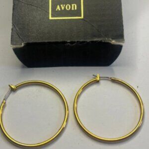 Avon Convertble Faux Marcasite Hoop Earrings with Box